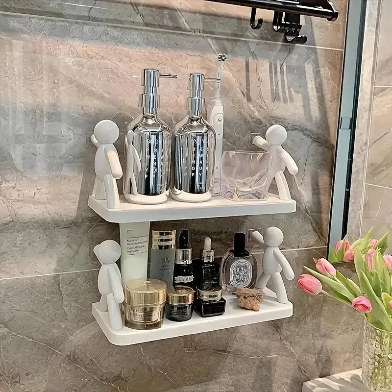 Modern Humanoid Plastic Wall-Mounted Storage Shelf