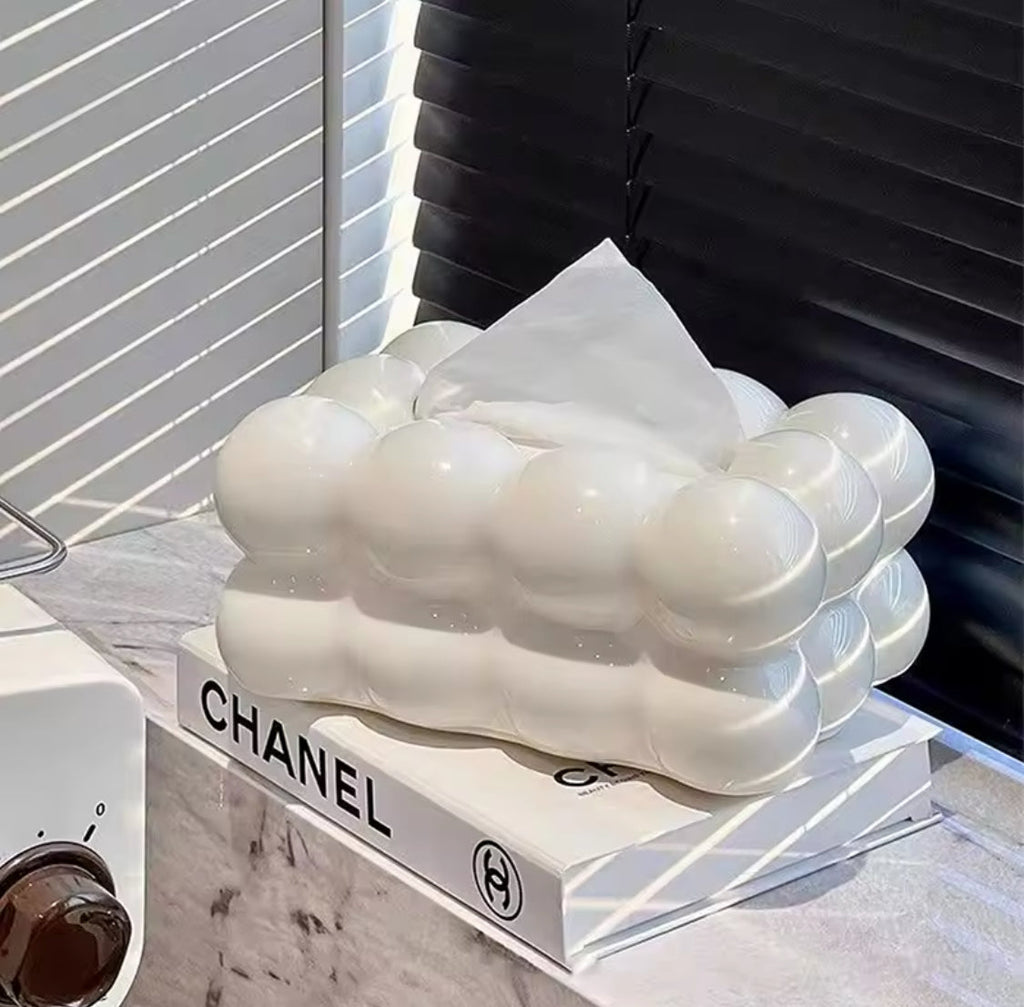 Bubble Shape Tissue Box Holder, Non Slip Plastic Tissue Box Cover, Desktop Tissue Organizer