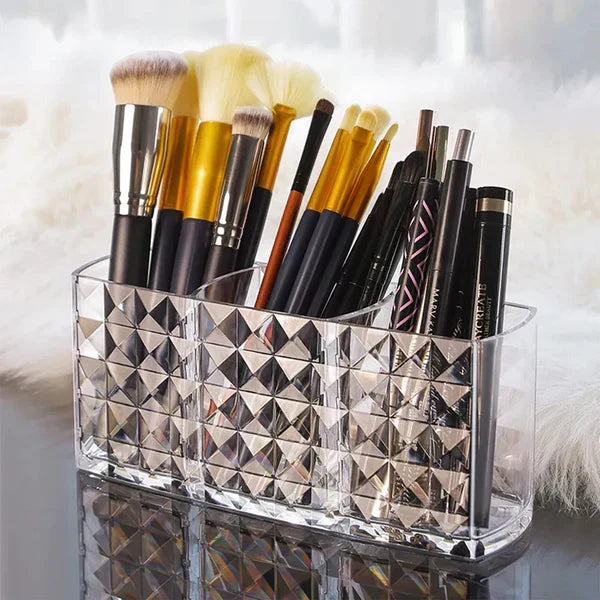 Acrylic Diamond Cut Desktop Organizer