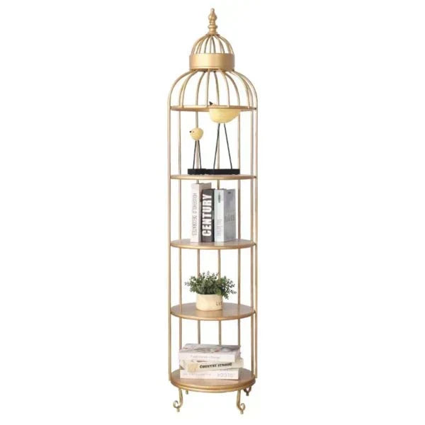 4 Layer Nordic Brass Cage Rack