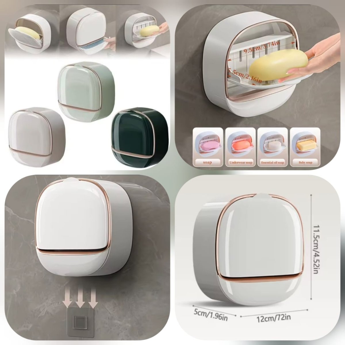 Quick-Drain Wall Mounted Soap Organizer