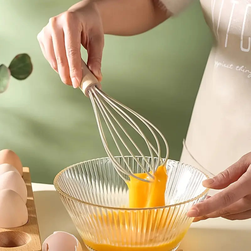 12pcs Non-Stick Silicone Kitchen Utensil Set with Wooden Handles